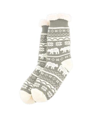 Nordic Bear Plush Sock