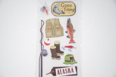 Gone Fishing Ak 3d Stickers