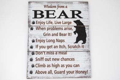 Sign - Bear Wisdom
