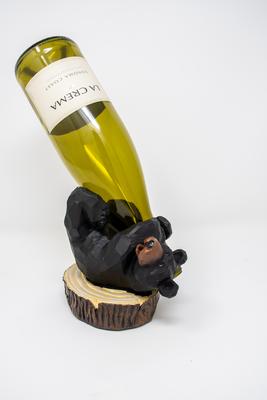 Black Bear On Back Wine Holder
