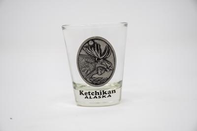 Pewter Moose Shot Glass