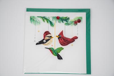 Holiday Card - Bird Ornaments