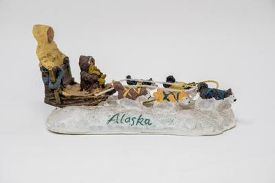 Ornament - Dog Sled W/family