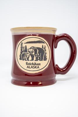 Burgandy Bear Ktn Ak Mug