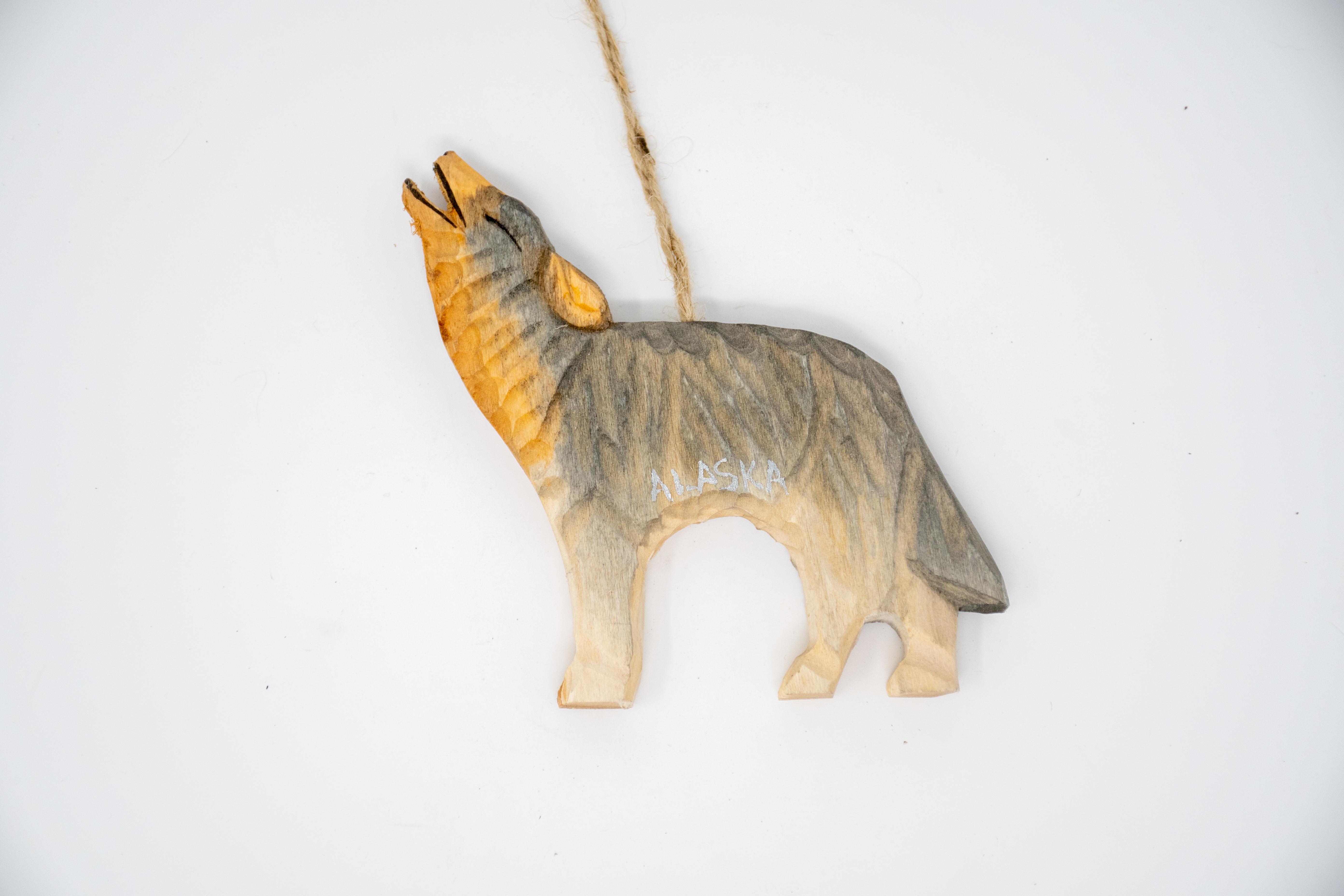  Wood Ornament - Wolf