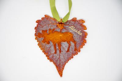 Irr Cottonwood Leaf W/ Moose