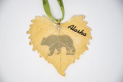 Gold Cottonwood Leaf W/ Bear