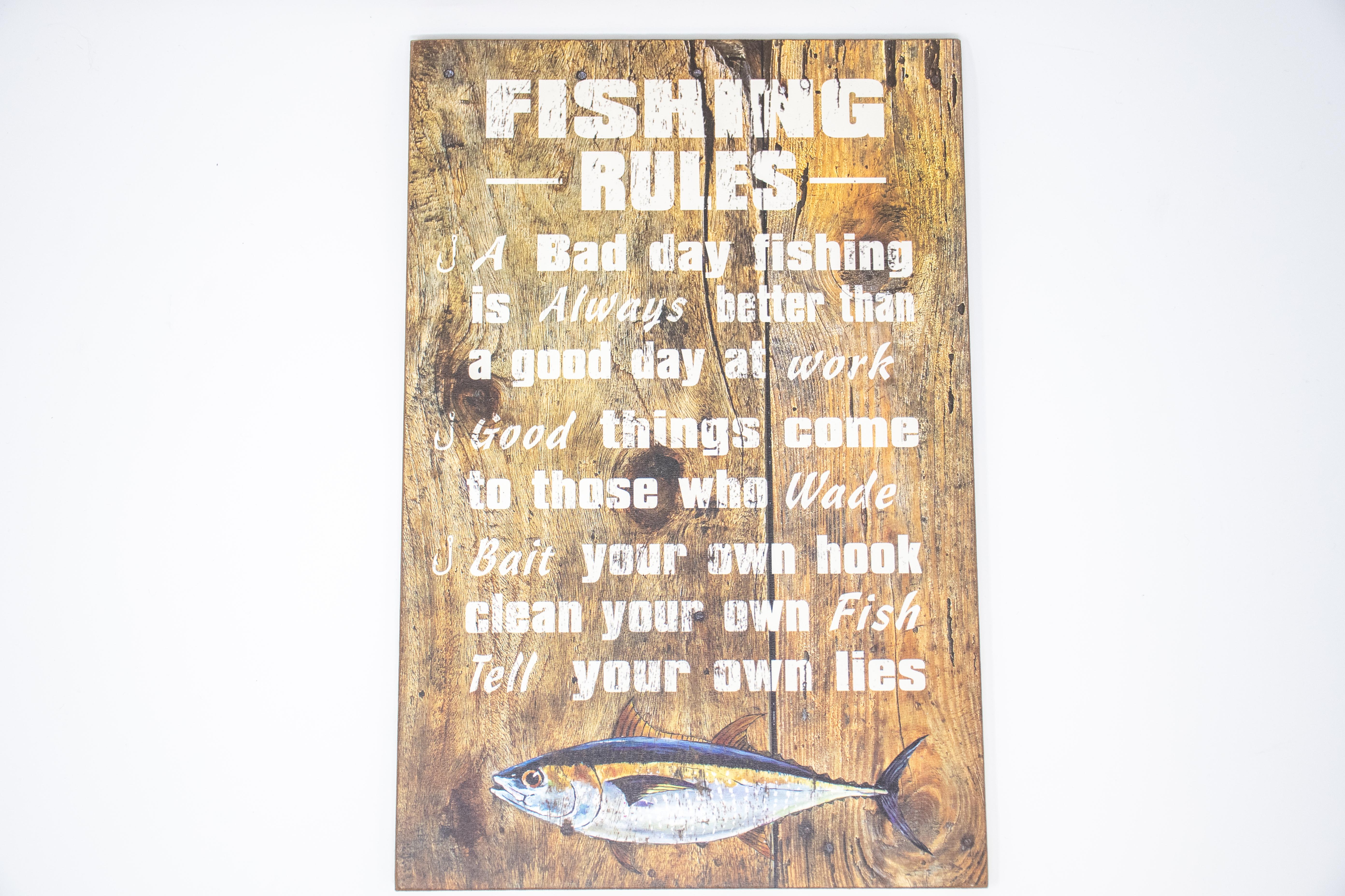  Sign - Fishing Rules