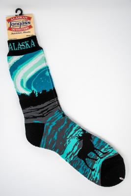 Northern Lights Moose Sock