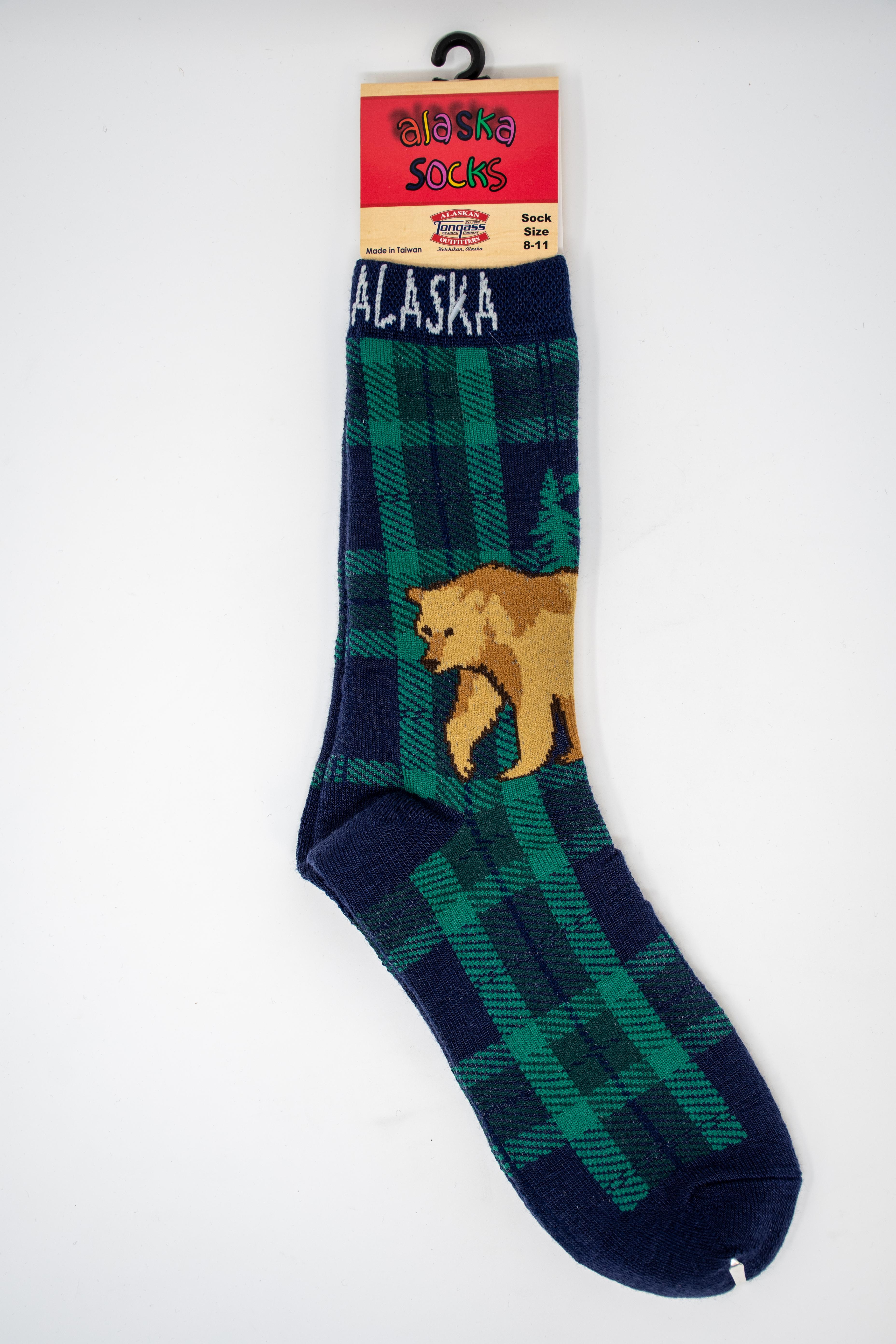  Frontier Plaid Bear Sock