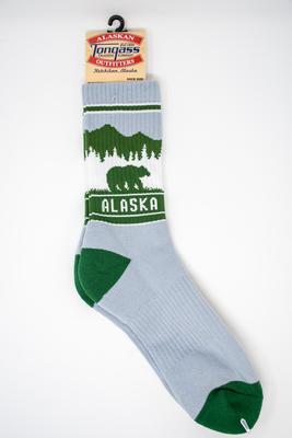 Bear Landscape Green Sock