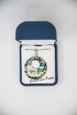 Quilted Round W/ Hole - Necklace