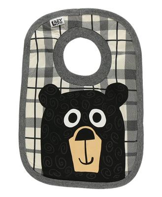 Infant Bib- Bear Hug Gray