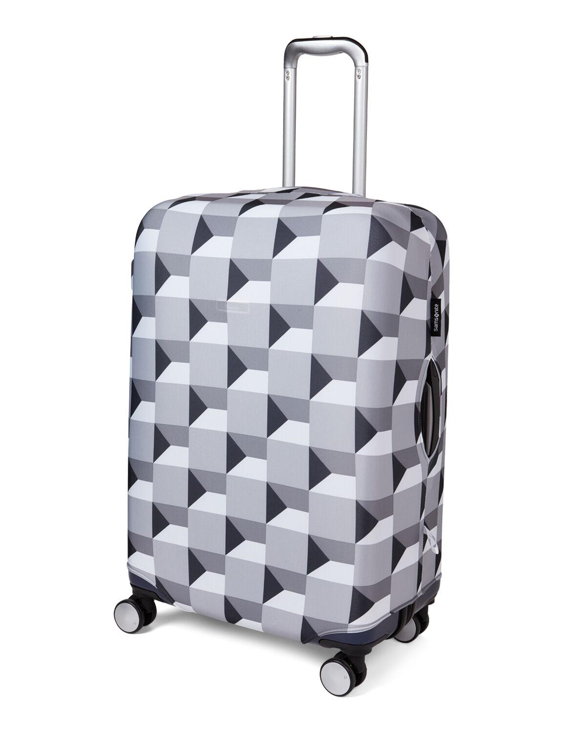  Printed Luggage Cover : Md - Infinity Grey