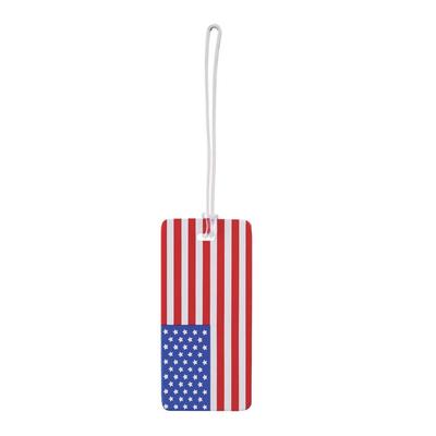 Luggage Tag Plastic - American Flag