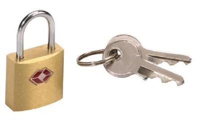 Travel Sentry® Mini Brass Square Padlock 3-pk (tsa)