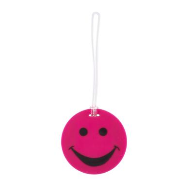 Luggage Tag - Green Smiley Face