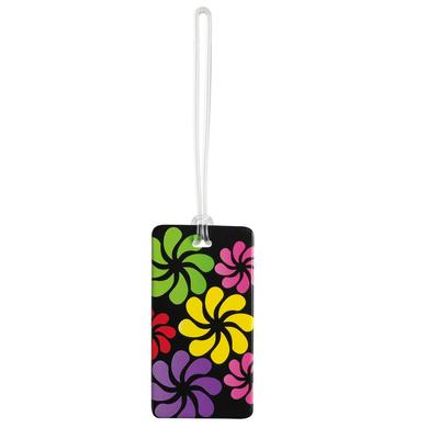 Luggage Tag Plastic - Fashion Black Floral