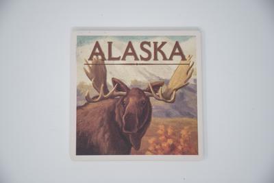Coaster - Oil Painting Moose