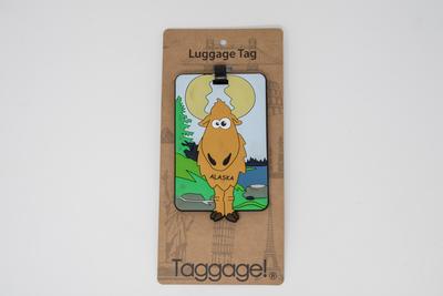 Luggage Tag - Lg Square Moose