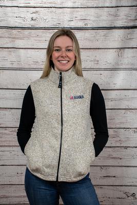Unisex Hthr Flc Fz Vest