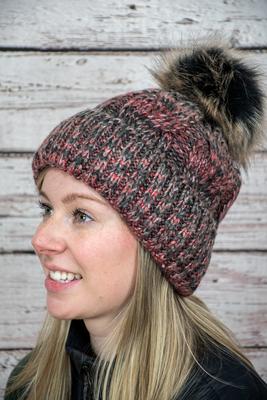 Village House- Fur Pom Beanie