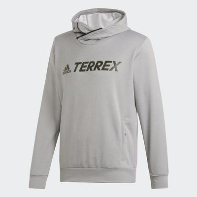 Terrex Logo Hoodie - Md Grey Hthr