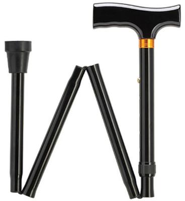 Adjustable Travel Folding Cane - Black