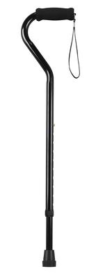 Adjustable Cane: Offset - Aluminum - Black