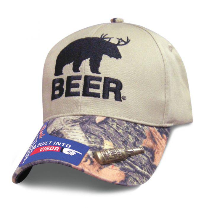  Beer Sighting Hat : Deer/Bear/Beer - W/Bottle Opener