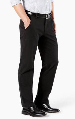 Workday Khaki: Straight Fit - Black