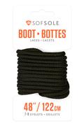 Sof Sole: Round Boot Lace - Black Waxed 48