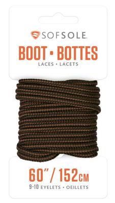 Round Boot Lace - Blk/brn Waxed 60 In