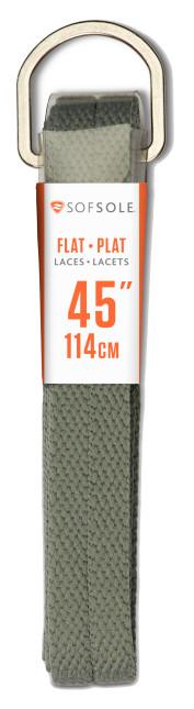  Sof Sole : Athletic Flat Laces- Charcoal (45 
