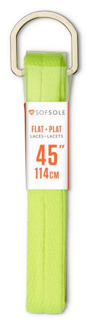  Sof Sole : Athletic Flat Laces- Neon Yellow (45 