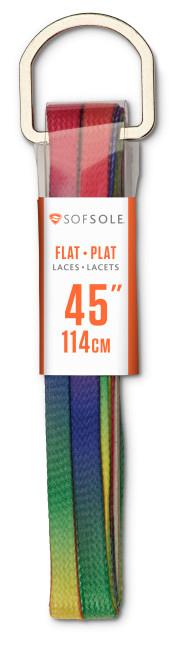  Sof Sole : Athletic Flat Laces- Rainbow (45 