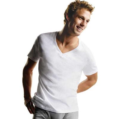 Men`s Comfortsoft V-neck Tee 3pk - White