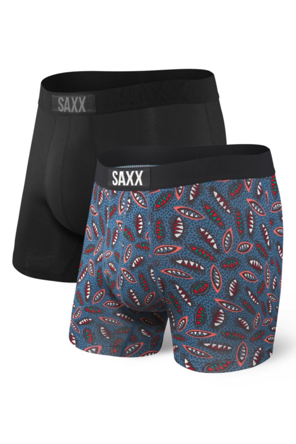  Vibe Boxer Brief 2pk (Solid + Pattern) Solid Black/Pattern