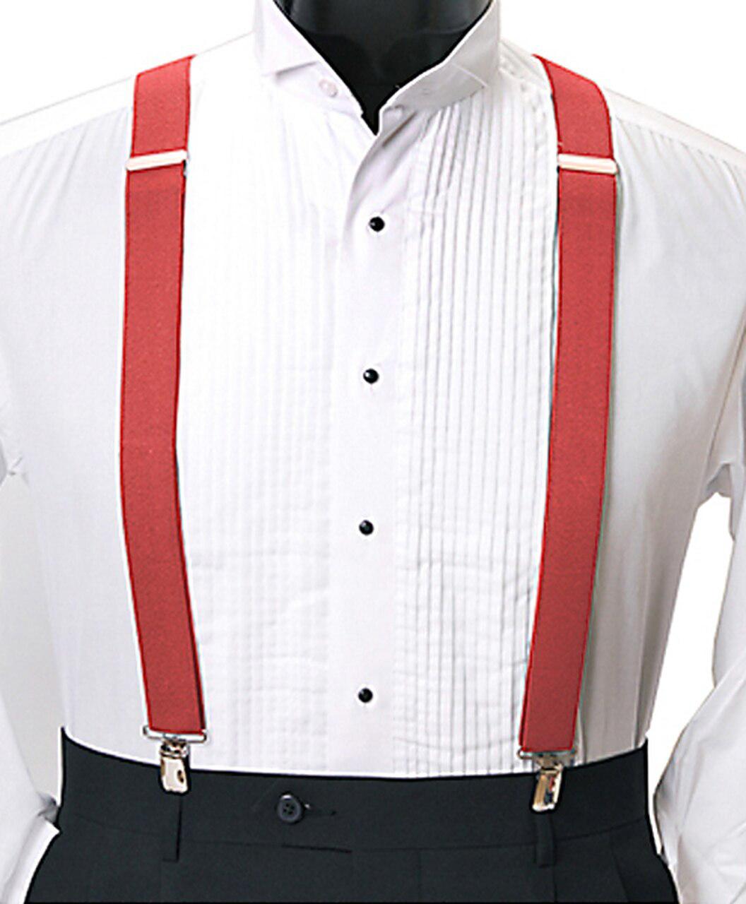  Clip Suspender - Red