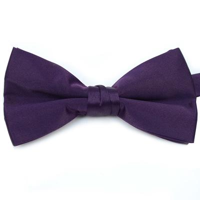 Solid Bow Tie Boxed - Dark Purple