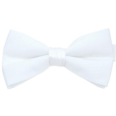 Solid Bow Tie Boxed - White