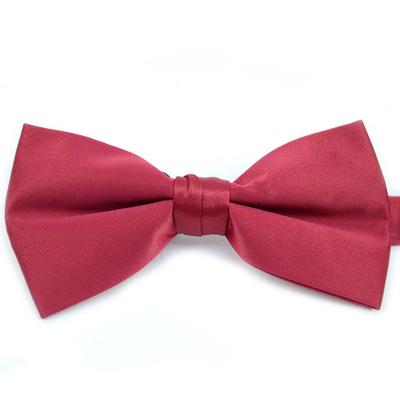 Solid Bow Tie Boxed - Burgandy