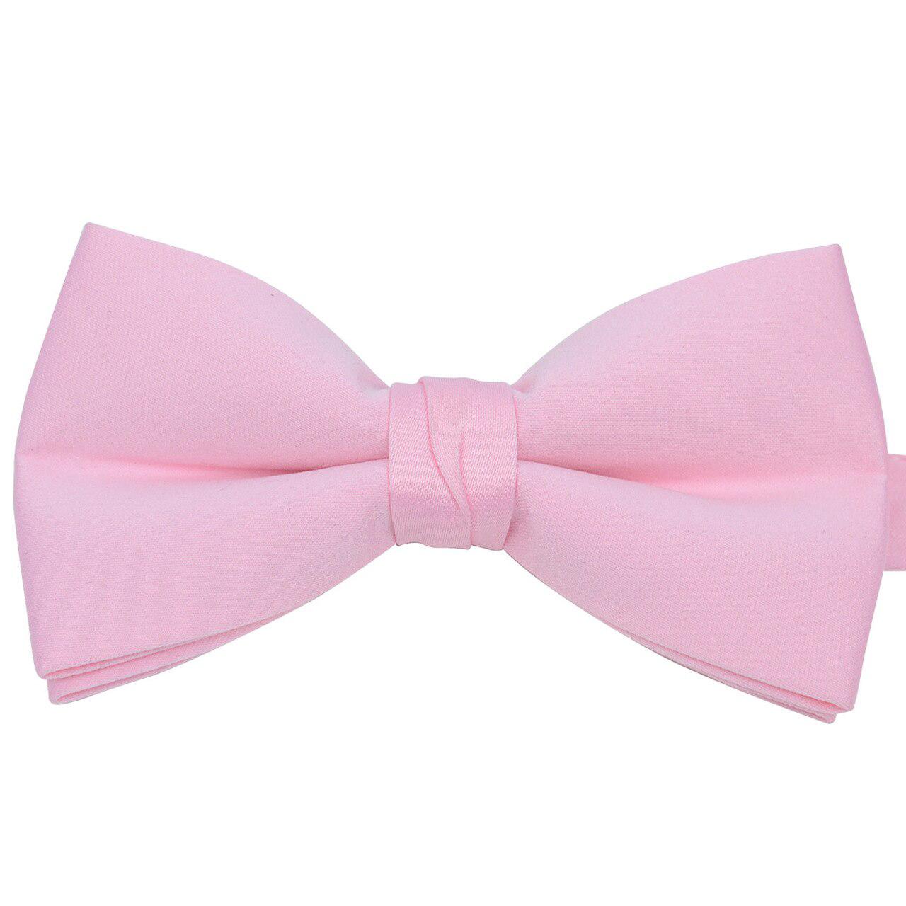  Solid Bow Tie Boxed - Pink