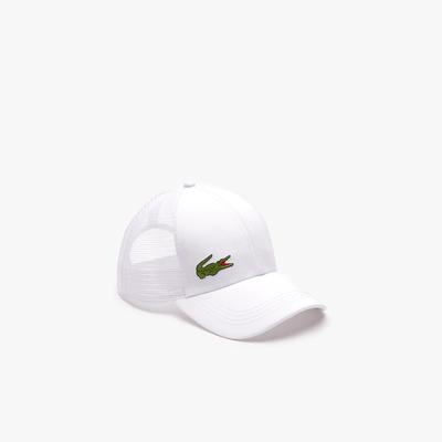 Little Croc Mesh Cap - White