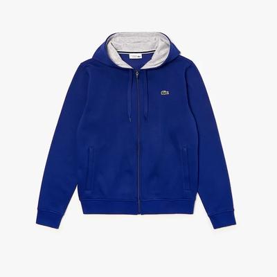 Fleece Full Zip Hoodie - Blue/grey Chine