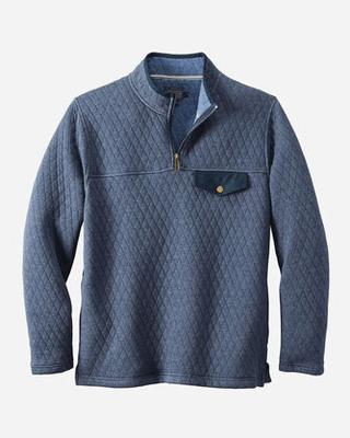 Steens Quilted Popover: Navy Heather