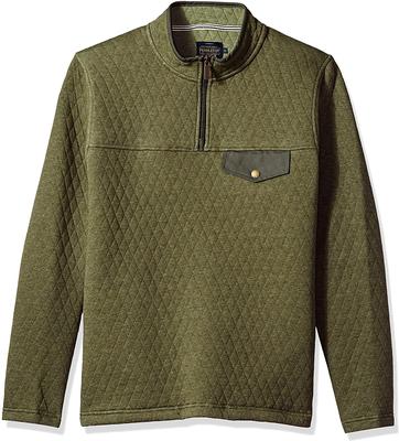 Steens Quilted Popover: Green Heather