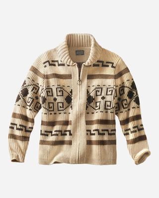 The Original Westerly F/z Sweater - Tan/brown