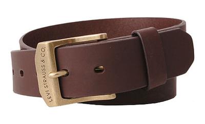 Levi Belt: Brown Leather / Antique Brass