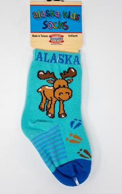 Infant Sock Blue Moose